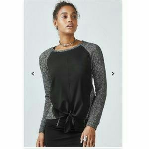 Fabletics Sophia mixed media tied top sz XXX